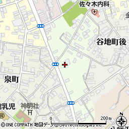 秋田県大館市一心院南43周辺の地図