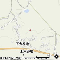 秋田県大館市長坂上岱周辺の地図