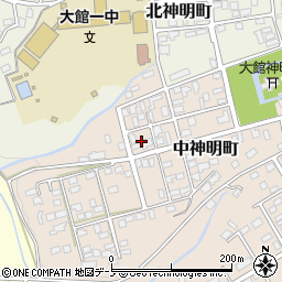秋田県大館市中神明町11周辺の地図