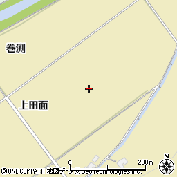 秋田県鹿角市十和田錦木上田面周辺の地図