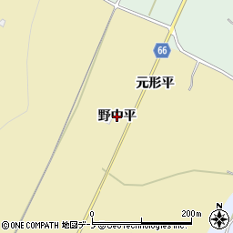 秋田県鹿角市十和田錦木（野中平）周辺の地図