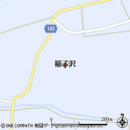 秋田県山本郡八峰町峰浜石川稲子沢周辺の地図