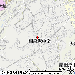 秋田県大館市相染沢中岱周辺の地図
