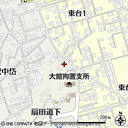 秋田県大館市扇田道下85周辺の地図