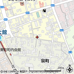 秋田県大館市常盤木町6-21周辺の地図