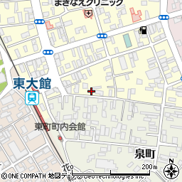 秋田県大館市常盤木町7-13周辺の地図