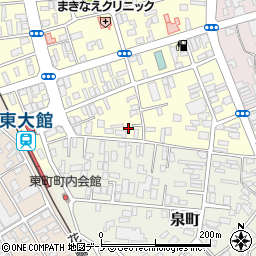秋田県大館市常盤木町7-11周辺の地図