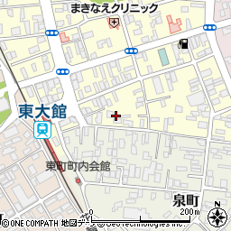秋田県大館市常盤木町7-4周辺の地図