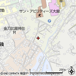 秋田県大館市桜町南66周辺の地図