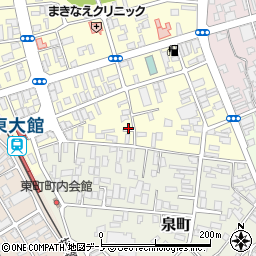 秋田県大館市常盤木町7-3周辺の地図