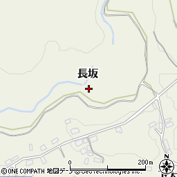 秋田県大館市長坂周辺の地図