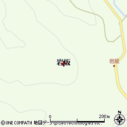 秋田県能代市二ツ井町梅内岩坂周辺の地図