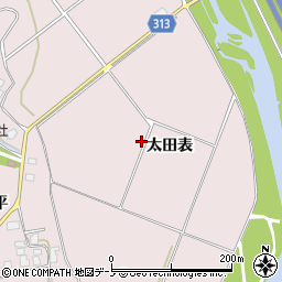 秋田県鹿角市十和田瀬田石太田表周辺の地図