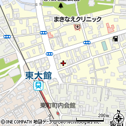秋田県大館市常盤木町12-16周辺の地図