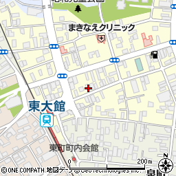 秋田県大館市常盤木町12-14周辺の地図