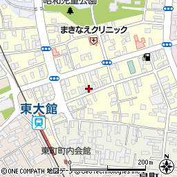 秋田県大館市常盤木町12-12周辺の地図