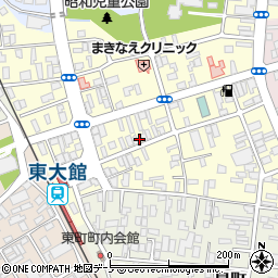 秋田県大館市常盤木町12-11周辺の地図