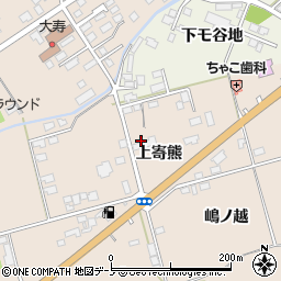 秋田県鹿角市十和田毛馬内上寄熊周辺の地図