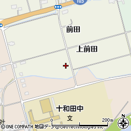 秋田県鹿角市十和田岡田上前田周辺の地図