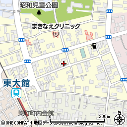 秋田県大館市常盤木町12-7周辺の地図