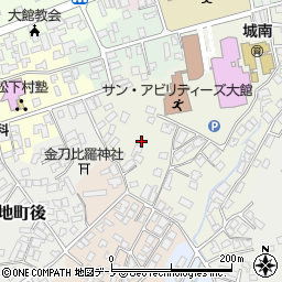 秋田県大館市桜町南104周辺の地図