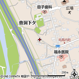 秋田県鹿角市十和田毛馬内曹洞下タ周辺の地図