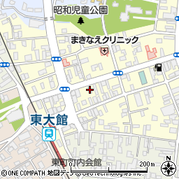 秋田県大館市常盤木町12-28周辺の地図