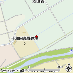 秋田県鹿角市十和田大湯太田川原周辺の地図