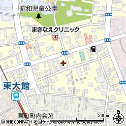 秋田県大館市常盤木町12-4周辺の地図