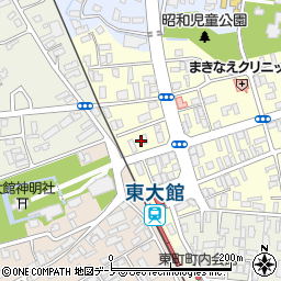 秋田県大館市常盤木町15-19周辺の地図
