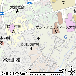 秋田県大館市桜町南114周辺の地図