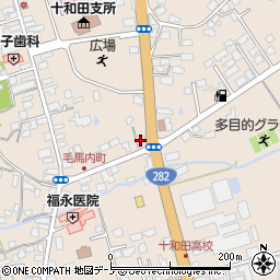 秋田県信用組合毛馬内支店周辺の地図