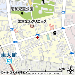 秋田県大館市常盤木町12-36周辺の地図