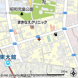 秋田県大館市常盤木町周辺の地図