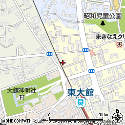 秋田県大館市常盤木町22-23周辺の地図
