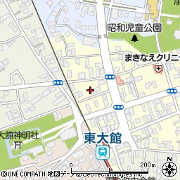 秋田県大館市常盤木町22周辺の地図