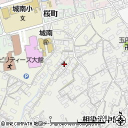 秋田県大館市桜町南8-16周辺の地図