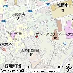 秋田県大館市桜町南98-6周辺の地図