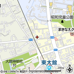 秋田県大館市常盤木町23-27周辺の地図