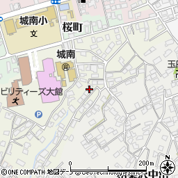 秋田県大館市桜町南8-3周辺の地図