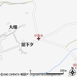 中草木周辺の地図