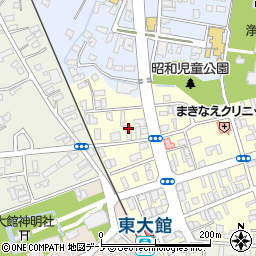 秋田県大館市常盤木町23-23周辺の地図