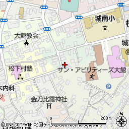 秋田県大館市桜町南96周辺の地図
