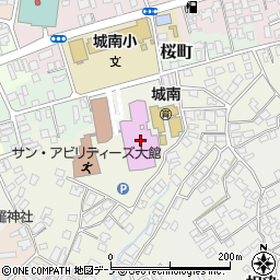 秋田県大館市桜町南45周辺の地図