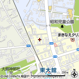 秋田県大館市常盤木町23周辺の地図