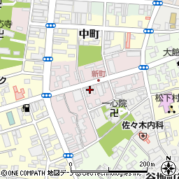 秋田県大館市新町周辺の地図