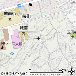 秋田県大館市桜町南11周辺の地図