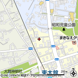 秋田県大館市常盤木町23-6周辺の地図