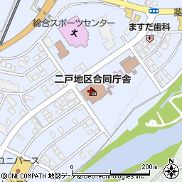 二戸市役所　分室都市計画課周辺の地図