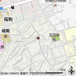 秋田県大館市桜町南13周辺の地図